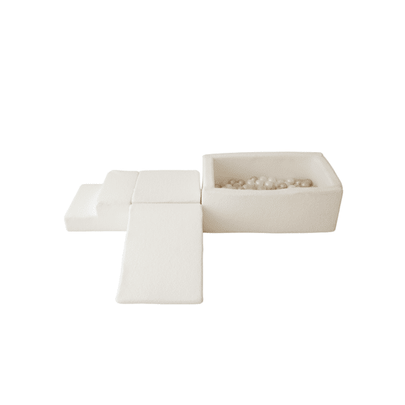 Sense2play 4-in-1 Schuim Speelset Met Ballenbad Bouclé Crème
