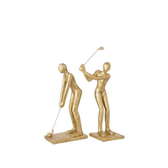 J-line Golfer Polyresin 15.5x10.5x35cm Goud 2 Assortiment