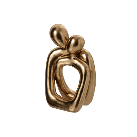 J-line Mensen Knuffel Polyresin 22x15x36cm Goud