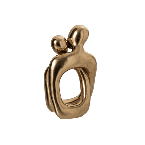 J-line Mensen Knuffel Polyresin 22x15x36cm Goud