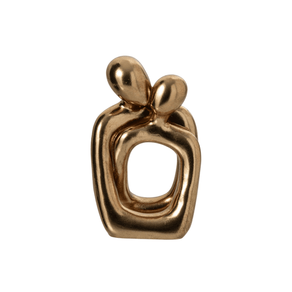 J-line Mensen Knuffel Polyresin 22x15x36cm Goud