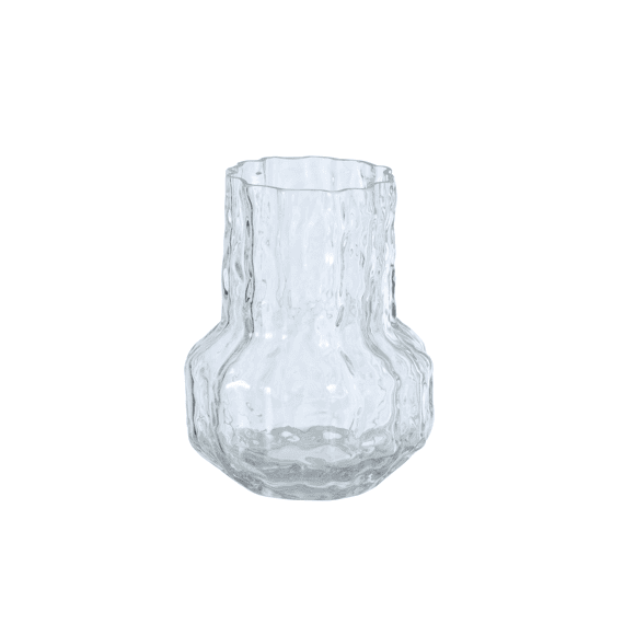 J-line Vaas Onregelmatig Glas 14.5x14.5x18.5cm Transparant