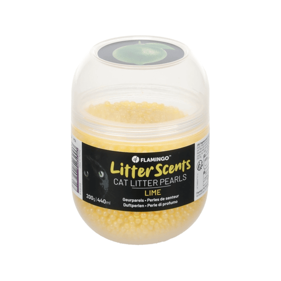 Flamingo  Geurparels Kattenbak Limoen 440ml   200g