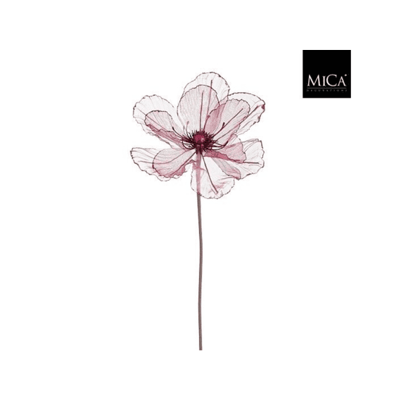 Mica Bloem Tak Rood Glitter L45cm