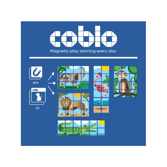 Coblo Magnetische Toppers Dieren 60stuks