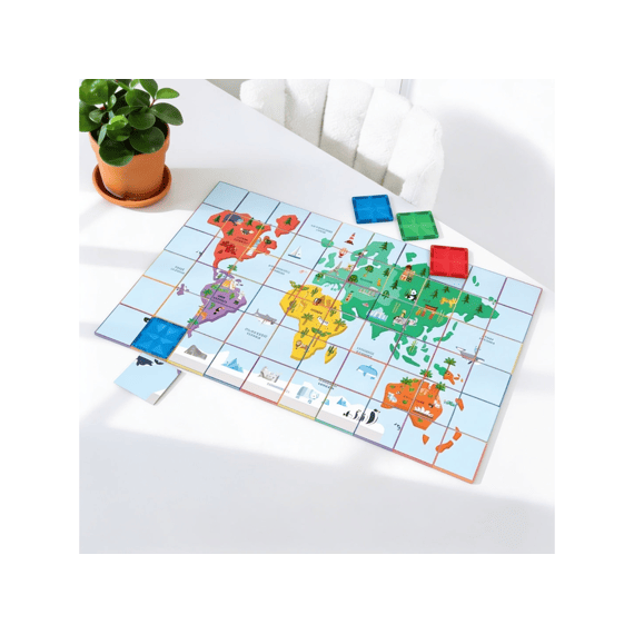 Coblo Magnetische Toppers Wereldkaart 60stuks
