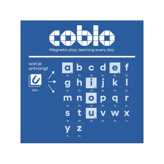 Coblo Magnetische Toppers Letters 60stuks