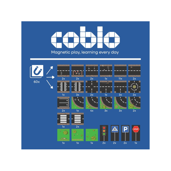 Coblo Magnetische Toppers Wegen 60stuks