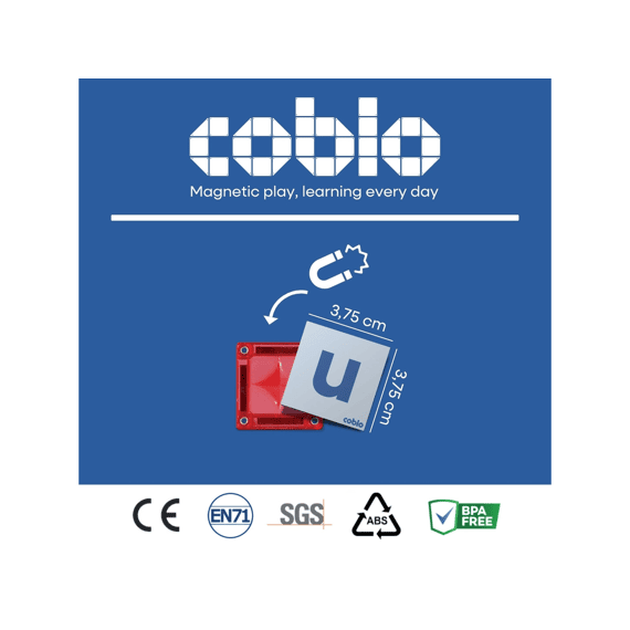Coblo Magnetische Tegels Mini 40stuks Met 60 Toppers Letters