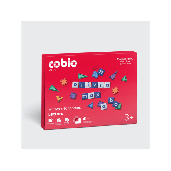 Coblo Magnetische Tegels Mini 40stuks Met 60 Toppers Letters