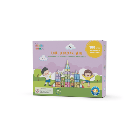 Gladi Magnetische Tegels Pastel 100stuks