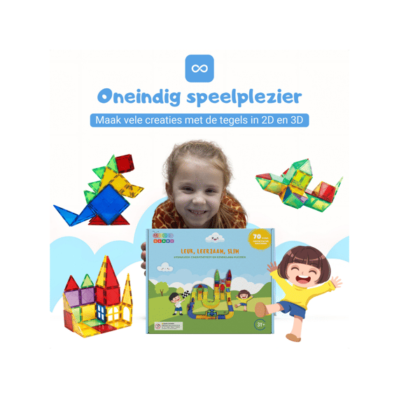 Gladi Magnetische Tegels Racebaan 70stuks