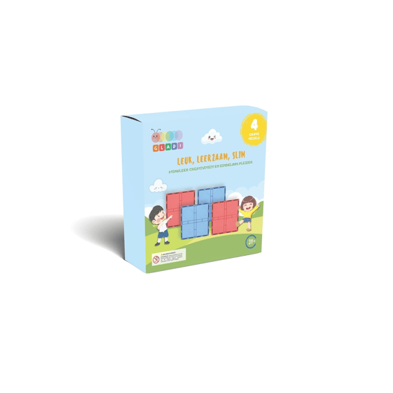 Gladi Magnetische Tegels Uitbreidingsset Grote Tegels 4stuks