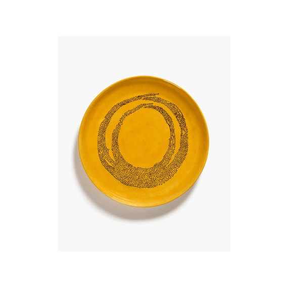 Serax Feast By Ottolenghi Serveerbord S 35x4cm Yellow Dots Black
