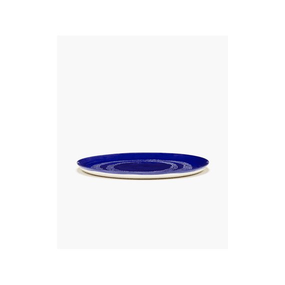 Serax Feast By Ottolenghi Serveerbord 35x2cm Dark Blue Dots White
