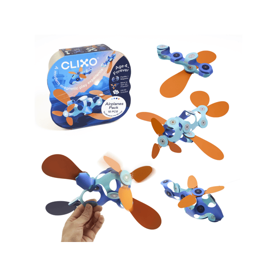 Clixo Airplane Pack 15 Stuks Orange Blue