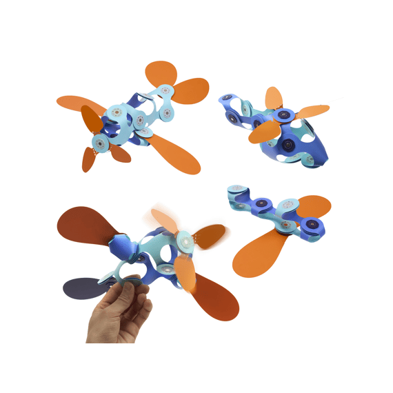 Clixo Airplane Pack 15 Stuks Orange Blue