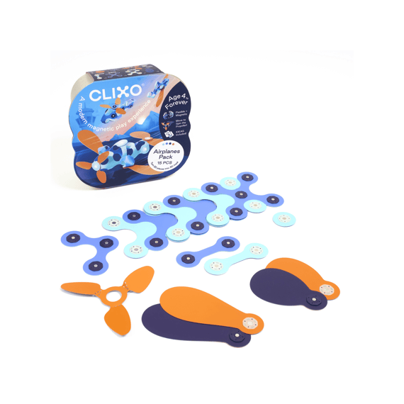 Clixo Airplane Pack 15 Stuks Orange Blue