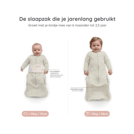 Puckababy  The Bag 2 Seizoenen 6m-2,5j Green Stripes