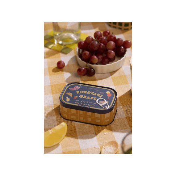 Bistro 127g Geurkaars In Blik Met Print Bordeaux Grape