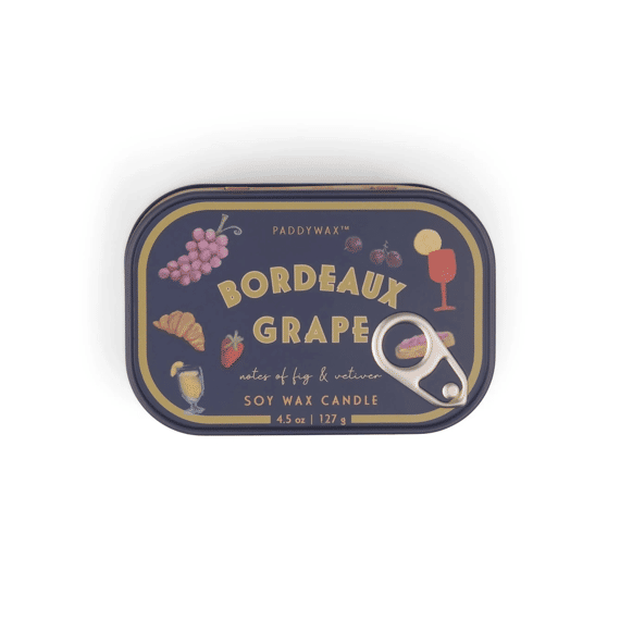 Bistro 127g Geurkaars In Blik Met Print Bordeaux Grape