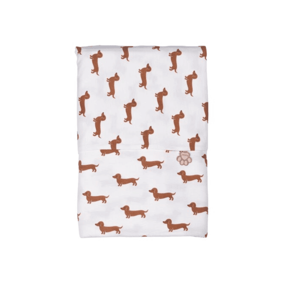 Pericles Dekbedovertrek Bed Teckel Taupe Allover