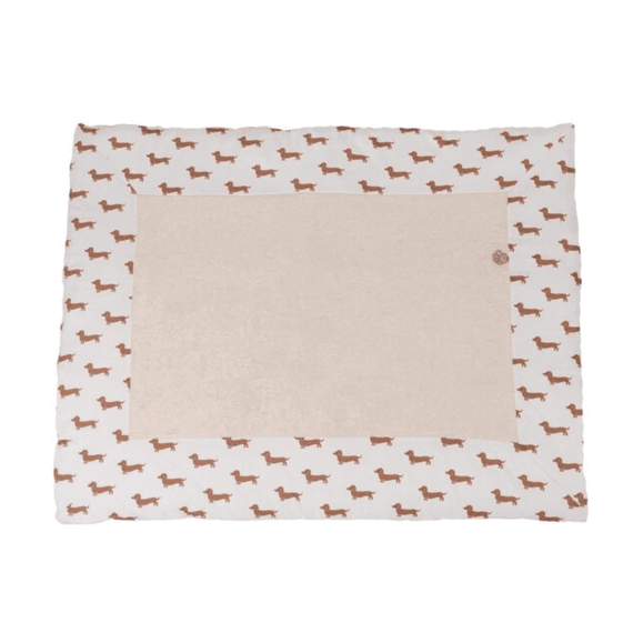 Pericles Boxkleed 75x95 Teckel Taupe Allover