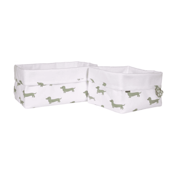 Pericles Commodemandjes Set Teckel Matcha Allover