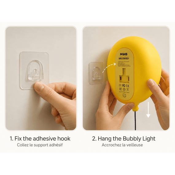 Mob Bubbly Light Smiley World Yellow