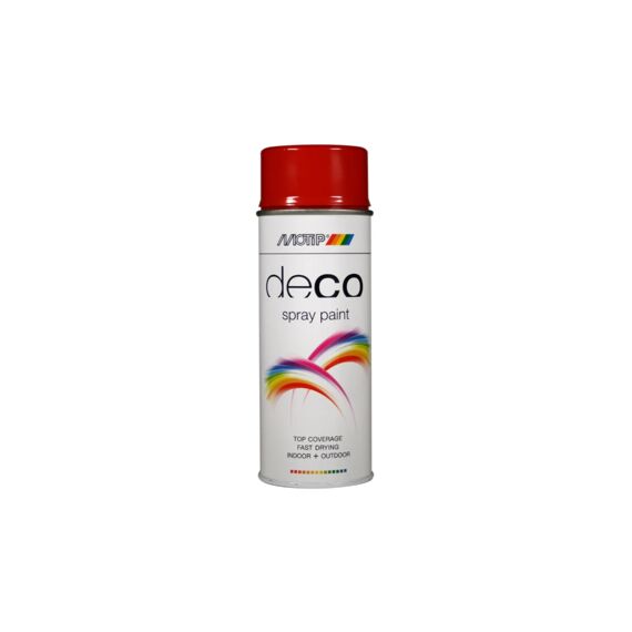 Motip Colourspray Hoogglans Ral 3000 Vuurrood 400 Ml