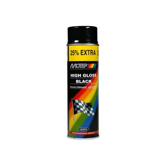 Motip Rallye Zwart Hoogglans 500 Ml