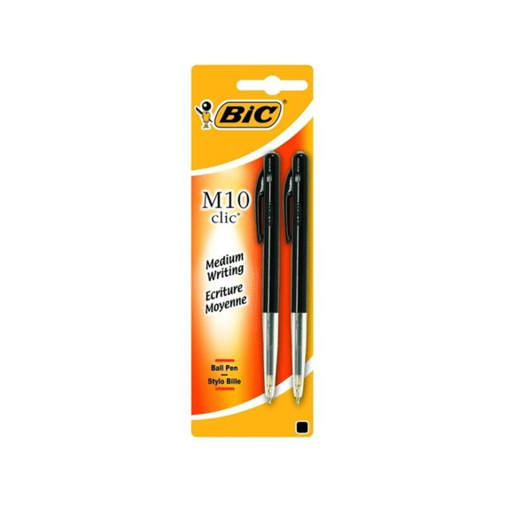 Bic M10 Balpen Zwart 2 Stuks