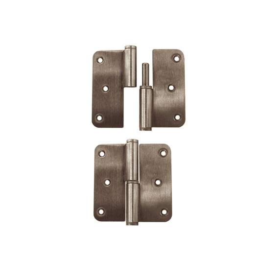 3 Deurpaum.afgerond rvs Links 80x80mm