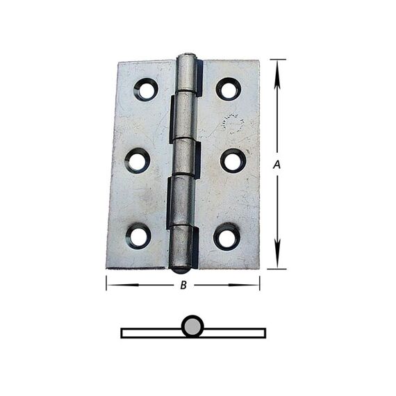 Brede Sch.Vaste Pen Rvs 75Mm