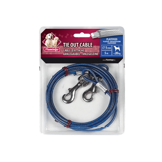 Aanlegkabel geplastif. Blauw 5m