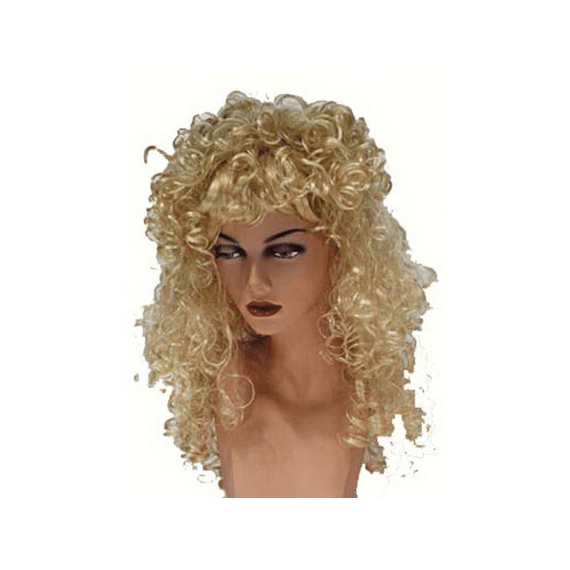 Pruik Lange Krullen Blond