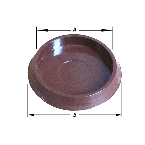 Meubelpootonderz. Rond Doorz. Pvc 40Mm