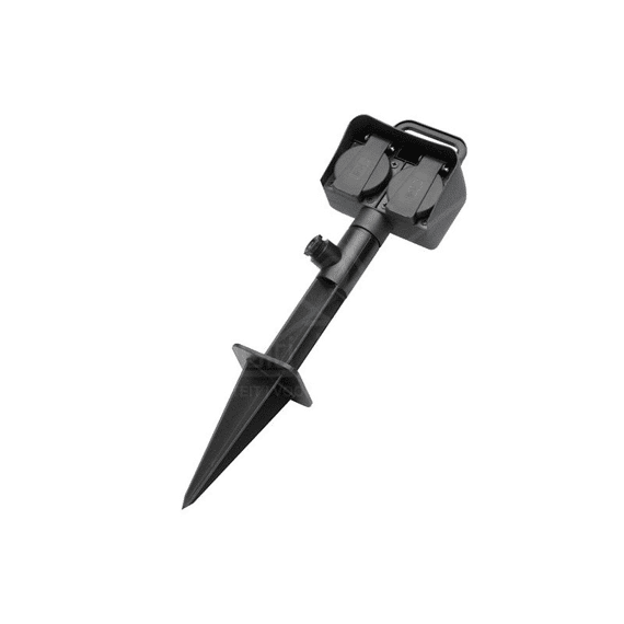 Tuinpaal met duo-stopcontact