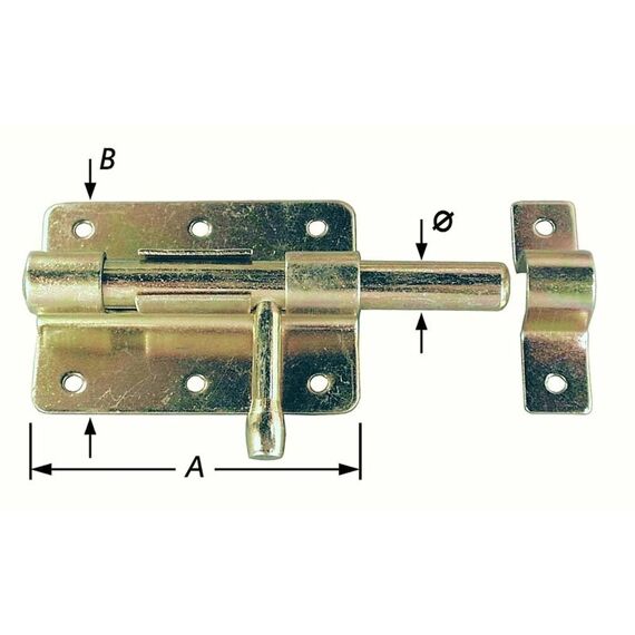 Box-Grendels Verzinkt 88Mm
