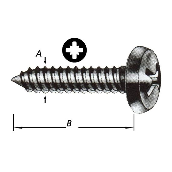 Zelftappende Schroeven Cil.Kop 3.9X19Mm