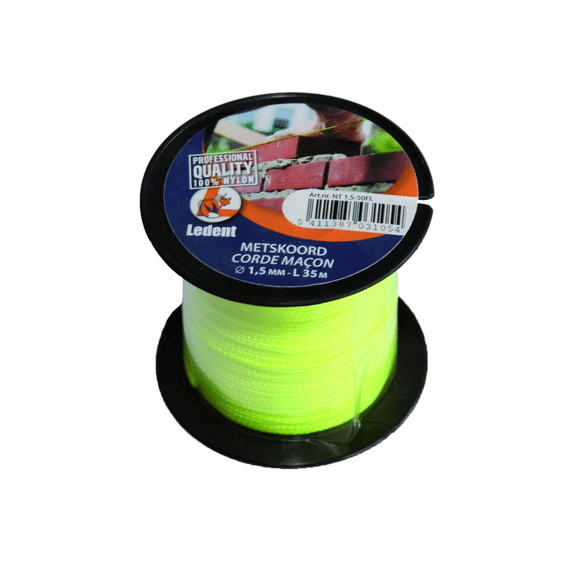 Gevl Nylon Metskoord 1.5Mm 35M Fluo