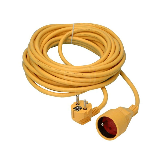 Verlengsnoer 10m geel 3G1.5mm²