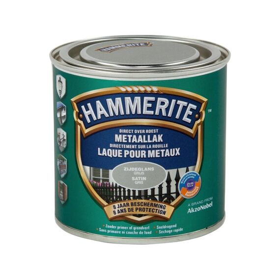 Hammerite Satijnglanslak Grijs 250 Ml