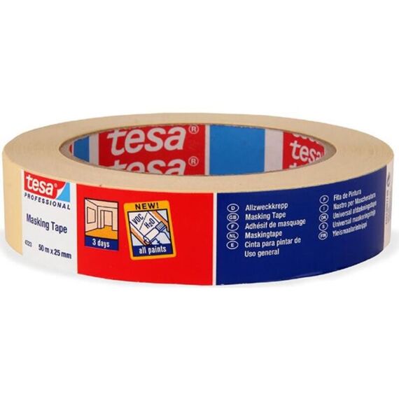 Bd Tesa Crêpepapieren maskeringstape 50Mx25Mm