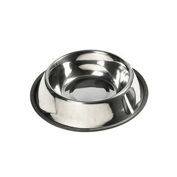 Voer- En Drinkbak Hond Inox Rub.Ring Nr5 23Cm