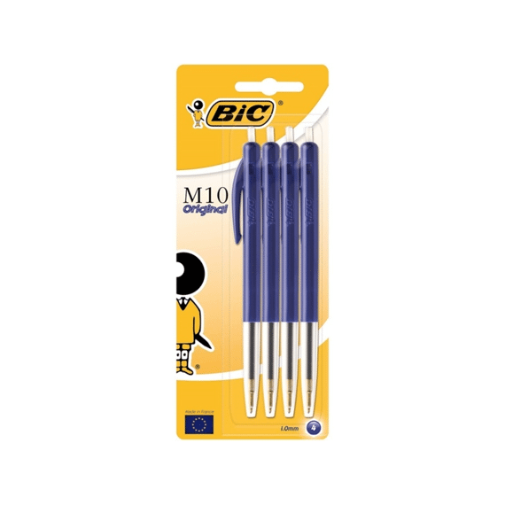 Bic M10 Balpen Blauw 4 Stuks