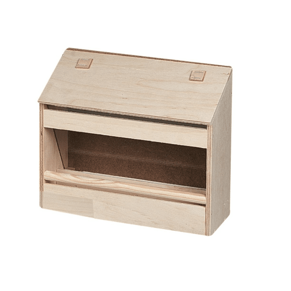 Voliere eetbak hout nr2