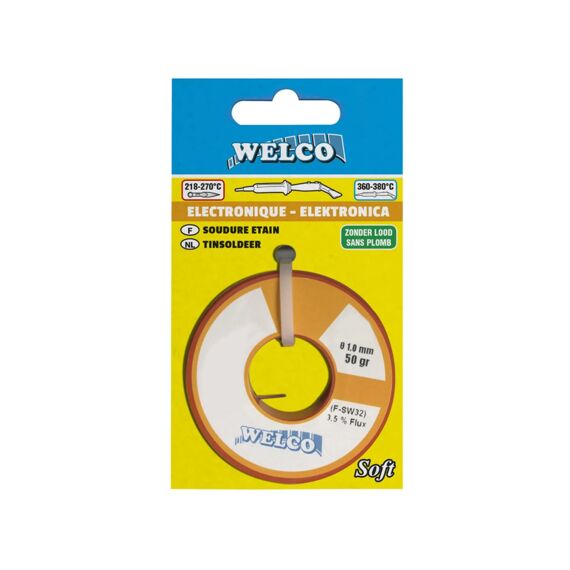 Zachtsoldeer Electr 50Gr 1Mm Flux 99%Tin