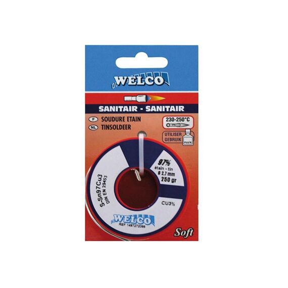 Zachtsoldeersanitair 250Gr 2.7Mm 97%Tin