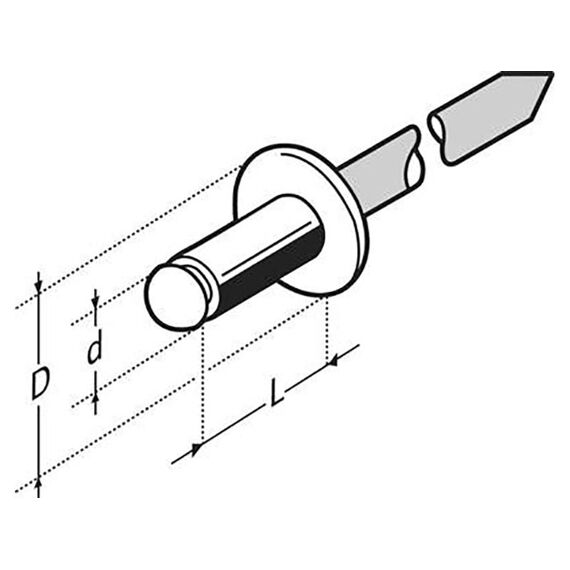 Blindniet.4X8 Alu Ss